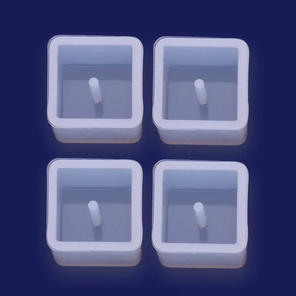 1 pcs Crystal silicone mold  Cube pendant Jewellery Making  Cabochons for earrings pendant Resin Silicone Mould Without hole Fashion