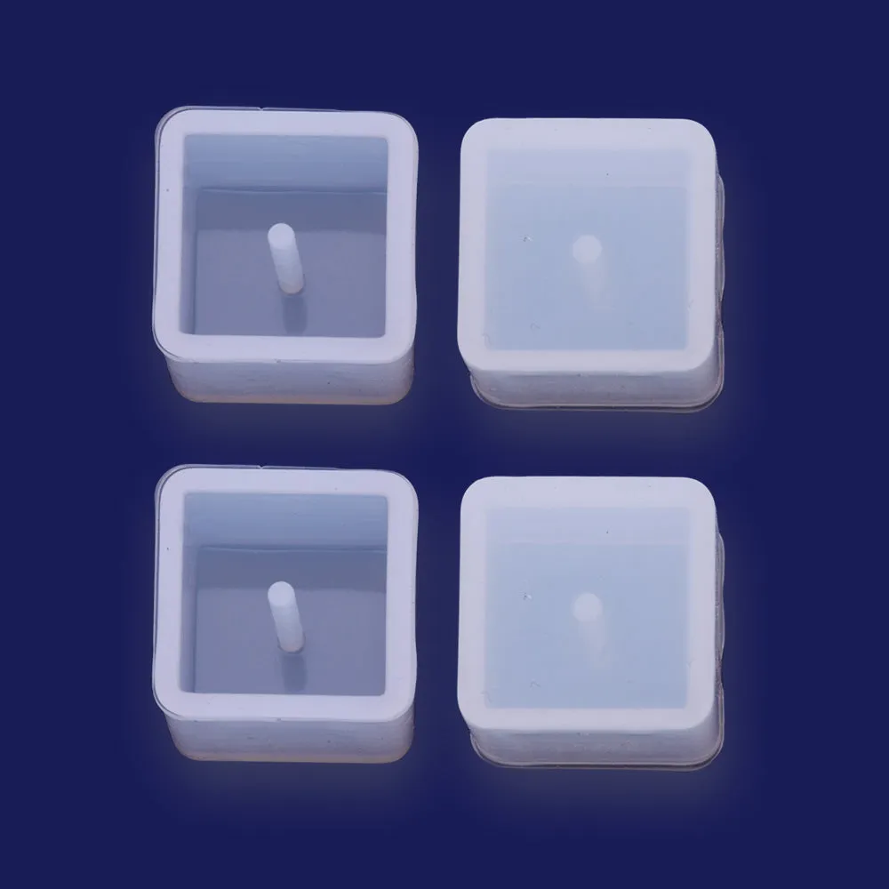 1 pcs Crystal silicone mold  Cube pendant Jewellery Making  Cabochons for earrings pendant Resin Silicone Mould Without hole Fashion