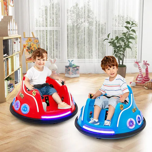 12V Electric Ride On Car with Remote Control and Flashing LED Lights-Red - Color