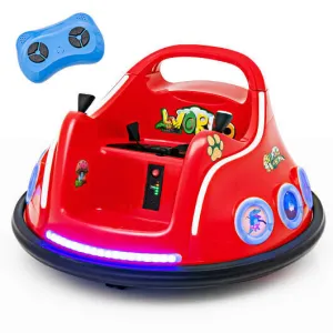12V Electric Ride On Car with Remote Control and Flashing LED Lights-Red - Color