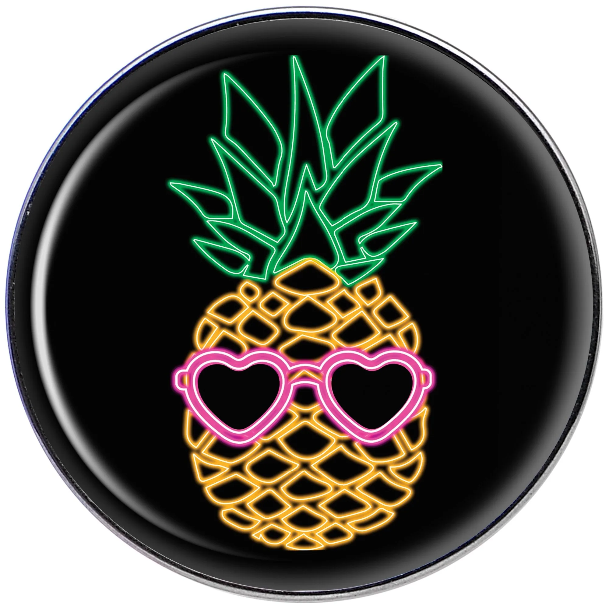 16 Gauge 1/4 Neon Heart Tropical Pineapple Tragus Cartilage Earring