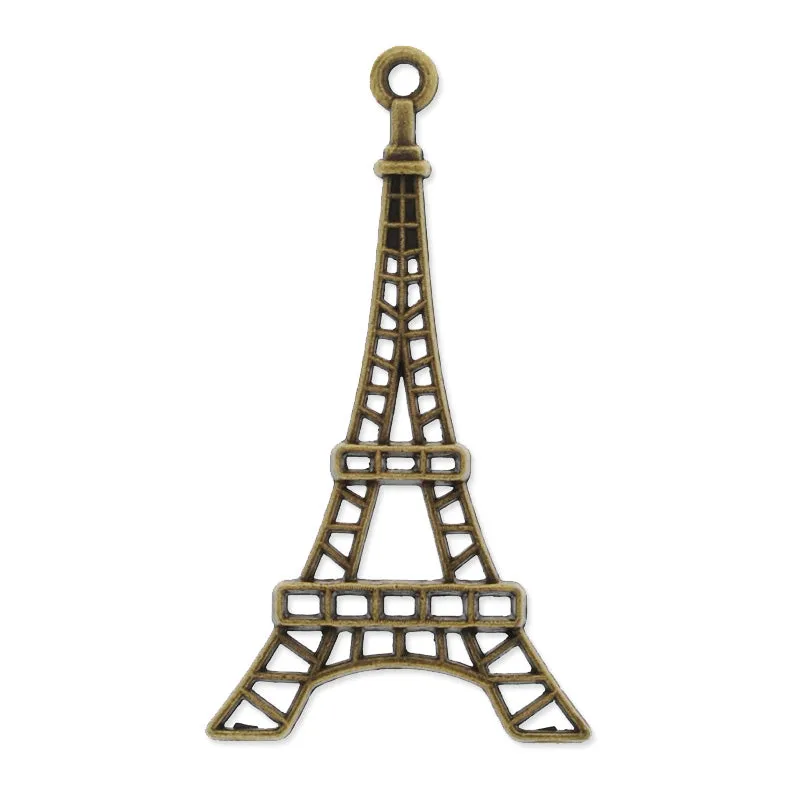 24x44mm antique bronze plated haning charms,effiel,zinc alloy filled,modern jewelry charms, 20pieces/lot