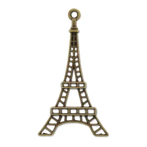 24x44mm antique bronze plated haning charms,effiel,zinc alloy filled,modern jewelry charms, 20pieces/lot