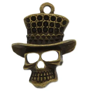 29x38.5mm antique bronze plated haning charms,skull,zinc alloy filled,modern jewelry charms, 20pieces/lot