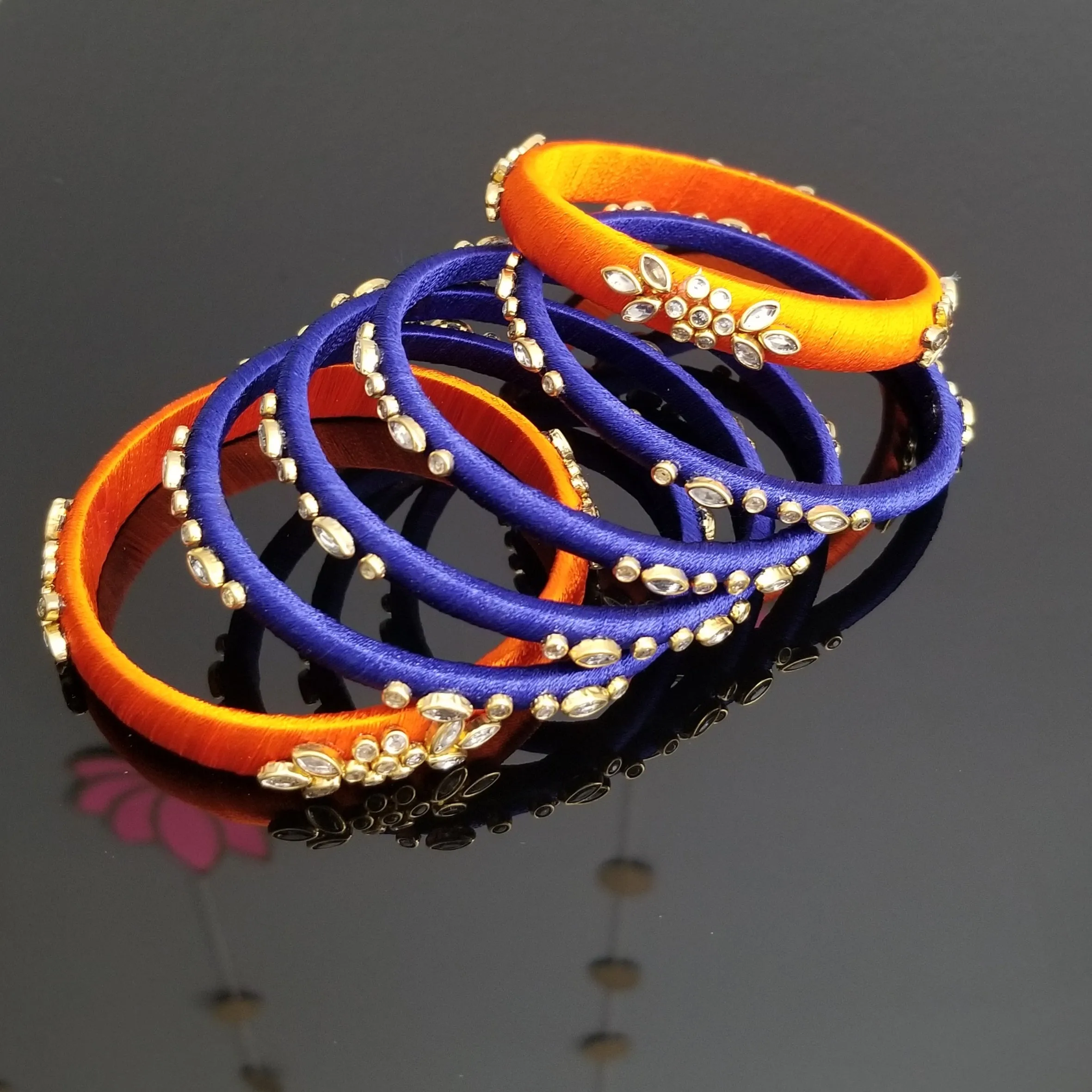 6 PC Silk Thread Bangles 1714