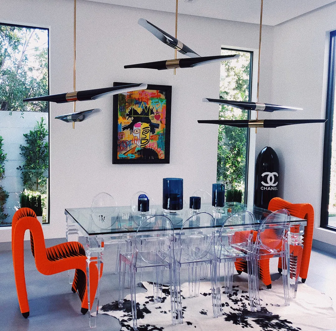 84" Portofino Lucite Dining Table