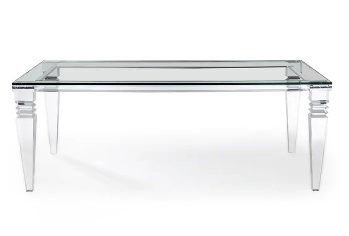 84" Portofino Lucite Dining Table