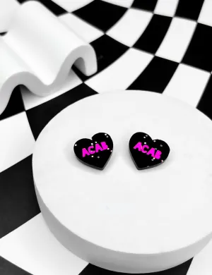 ACAB Stud Earrings - Pink