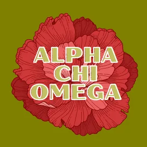 Acrylic Tray - Sorority Collection - ALPHA CHI OMEGA - CARNATION1