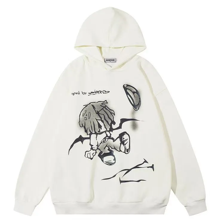 AG Cartoon Demon Boy Print Hoodie