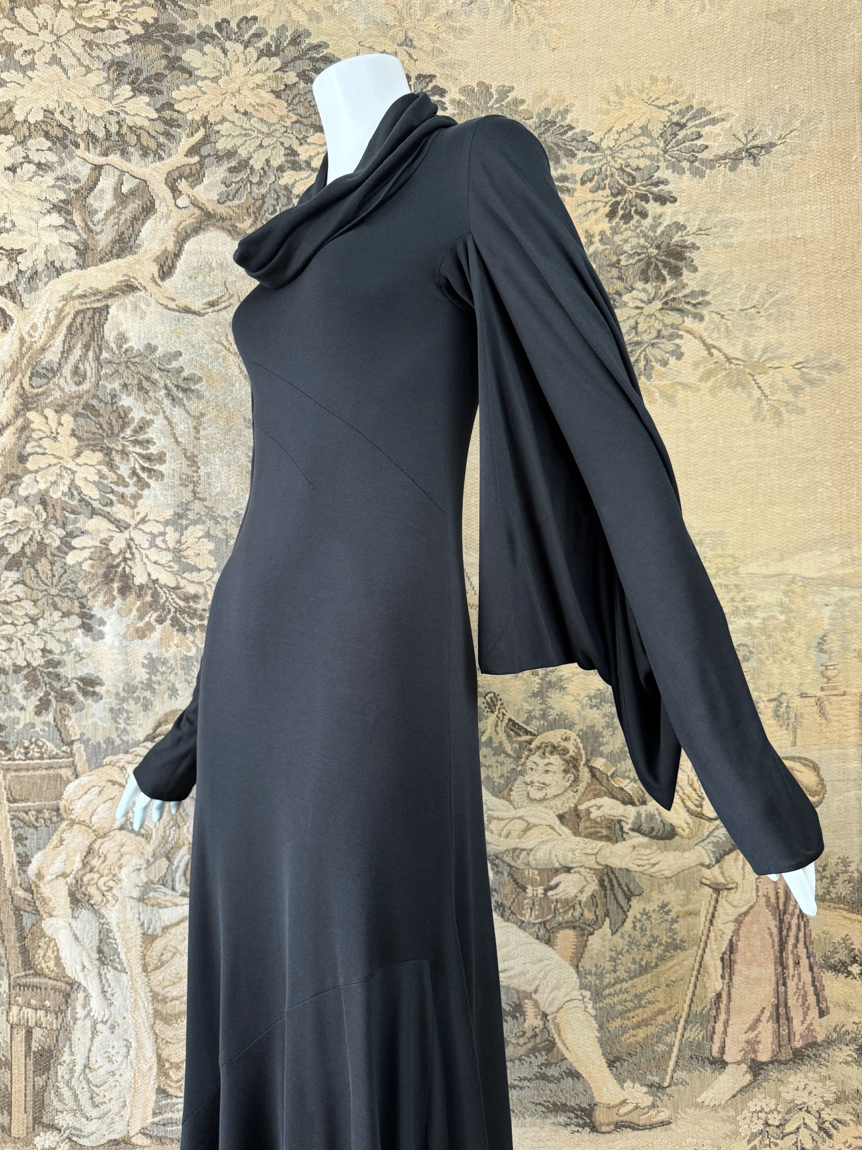 Alexander McQueen Fall 2006 Black Jersey Maxi Dress