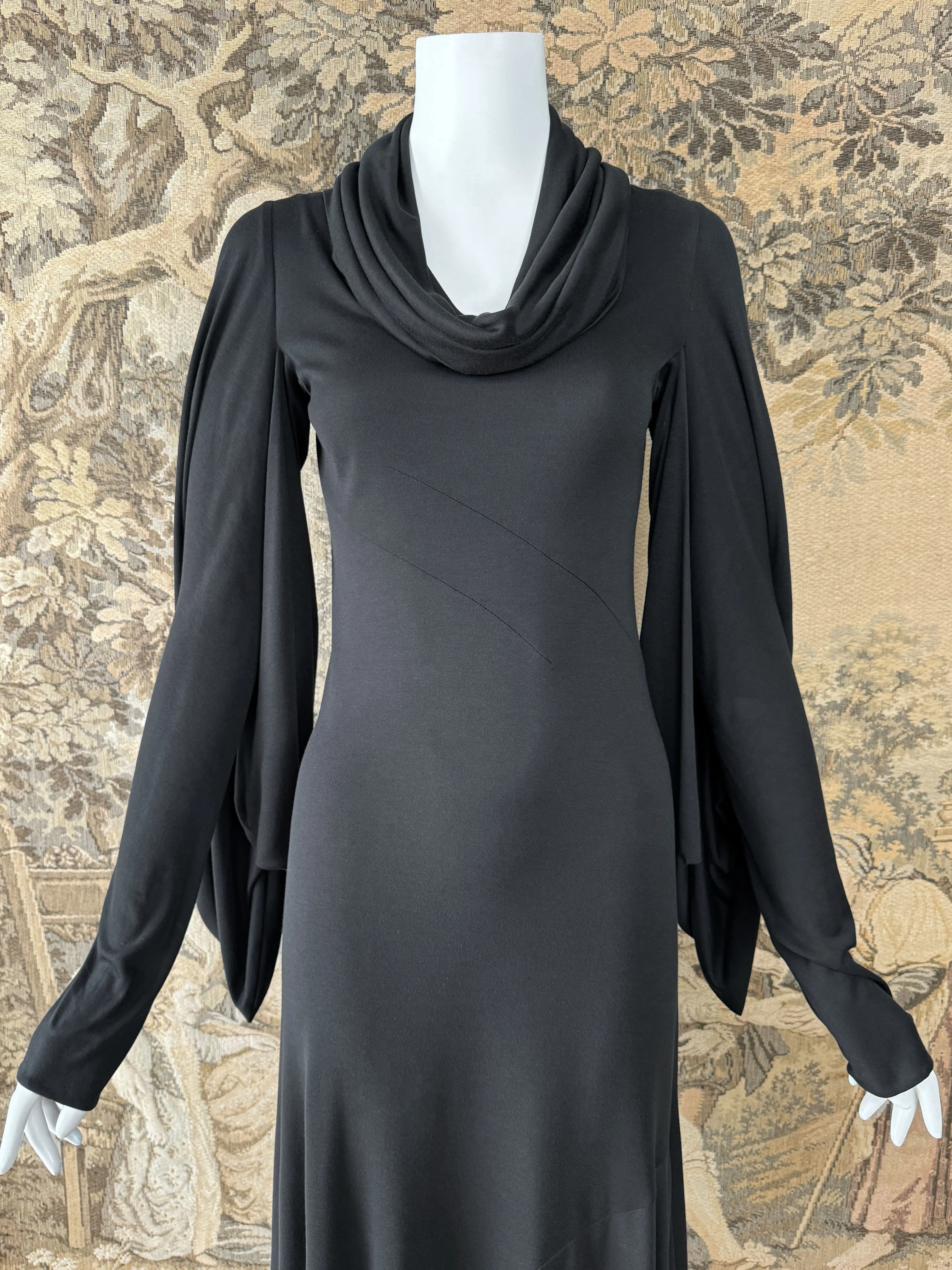 Alexander McQueen Fall 2006 Black Jersey Maxi Dress