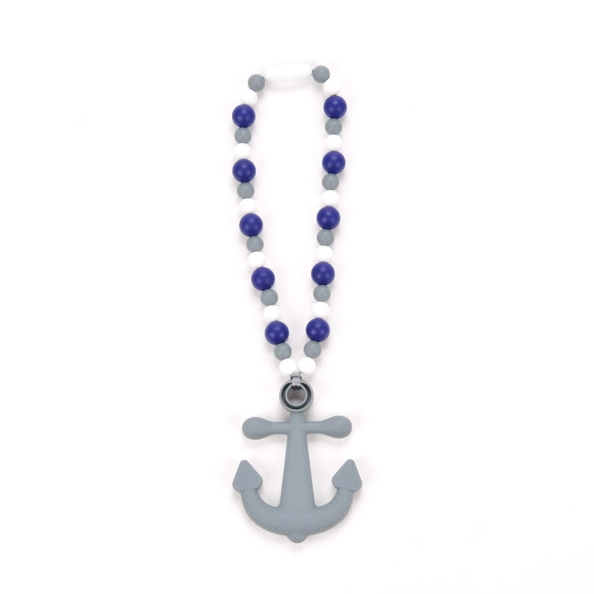 Anchor with Navy Beads Baby Carrier Teether Toy
