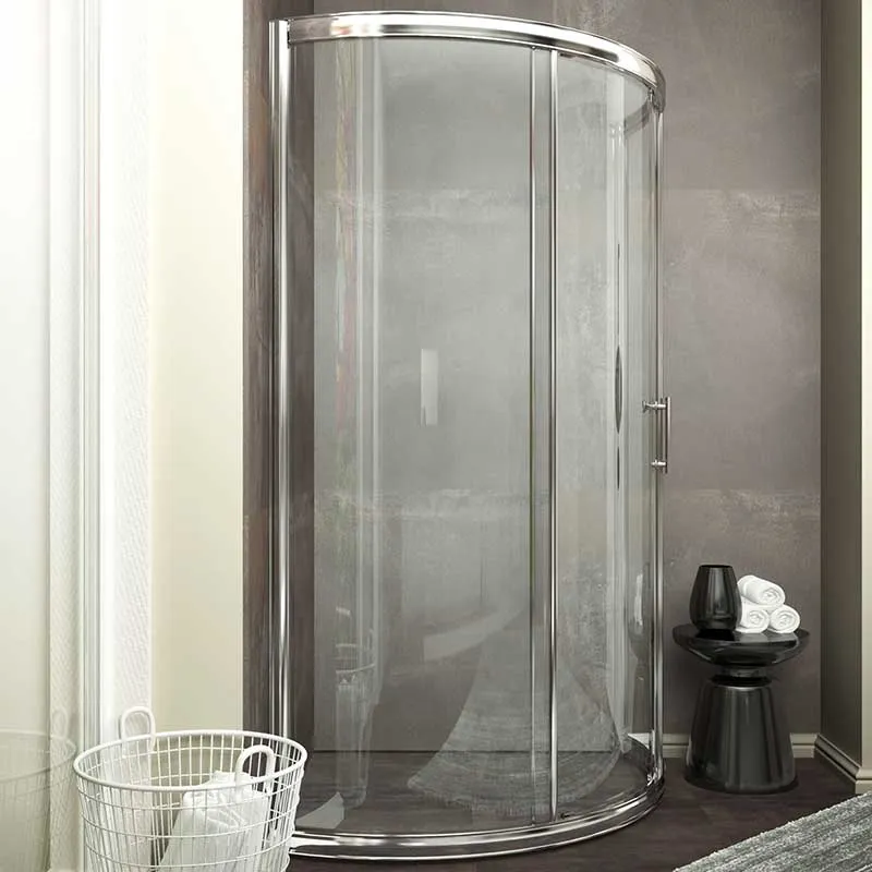 Anzzi Baron Series 39 in. x 74.75 in. Framed Sliding Shower Door in Polished Chrome