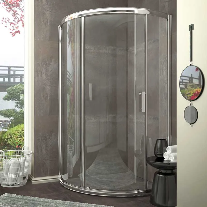 Anzzi Baron Series 39 in. x 74.75 in. Framed Sliding Shower Door in Polished Chrome