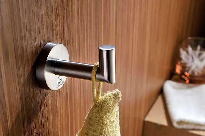 Anzzi Caster 2 Series Robe Hook in Brushed Nickel