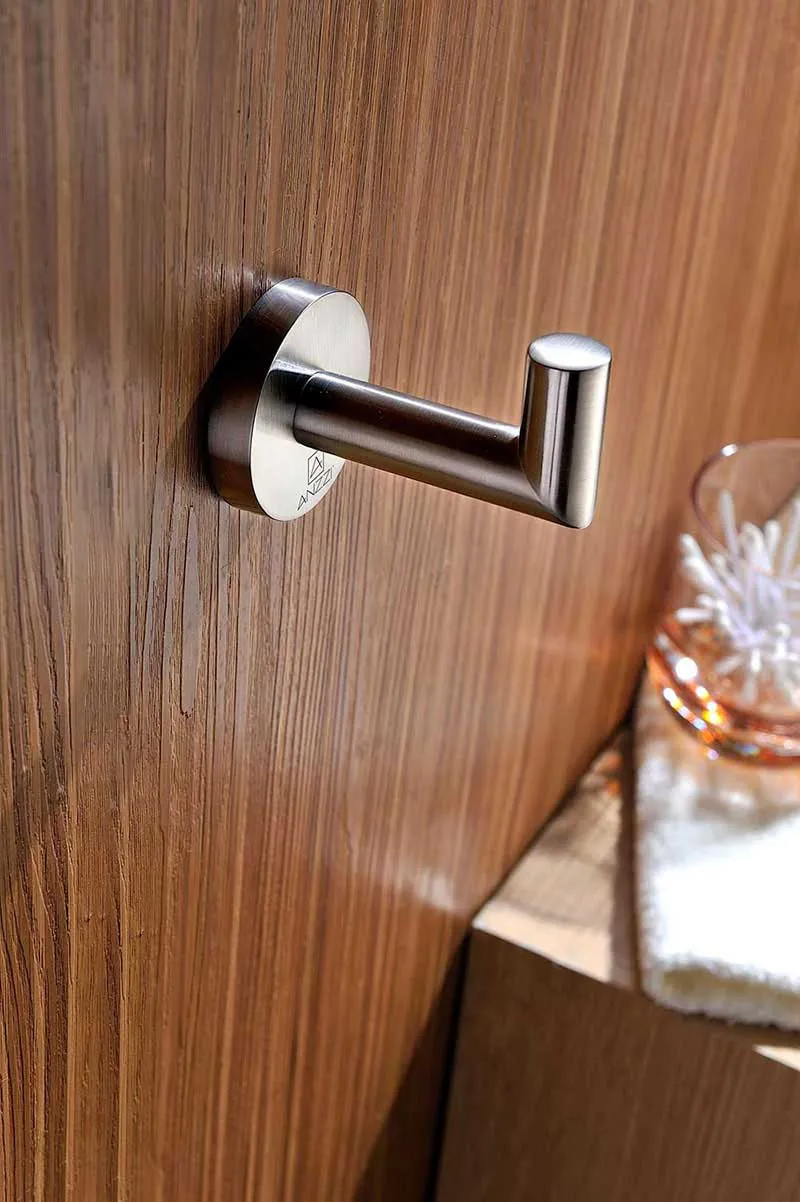 Anzzi Caster 2 Series Robe Hook in Brushed Nickel