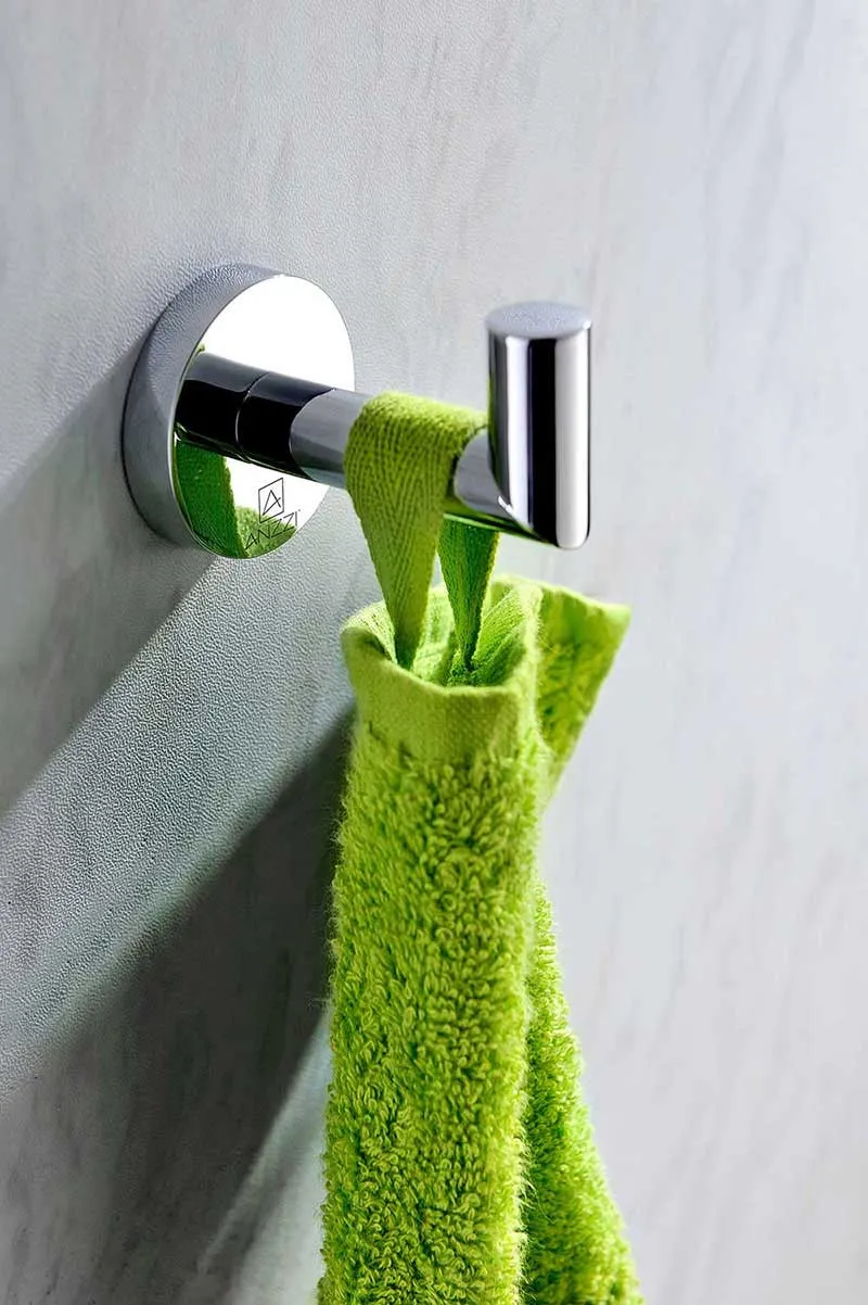 Anzzi Caster 2 Series Robe Hook in Polished Chrome
