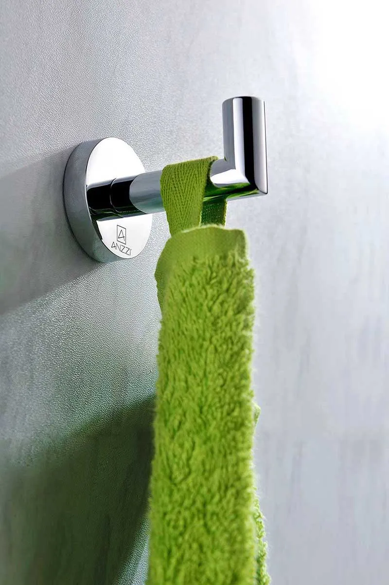 Anzzi Caster 2 Series Robe Hook in Polished Chrome