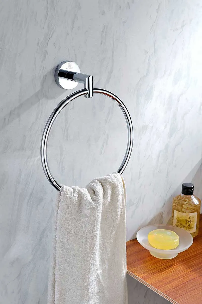 Anzzi Caster 2 Series Towel Ring in Polished Chrome