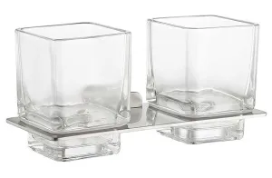 Anzzi Caster 3 Series Dual Toothbrush Holder in Brushed Nickel