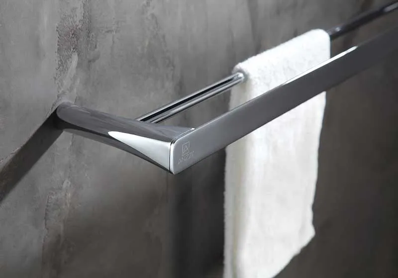 Anzzi Caster 3 Series Towel Bar in Polished Chrome