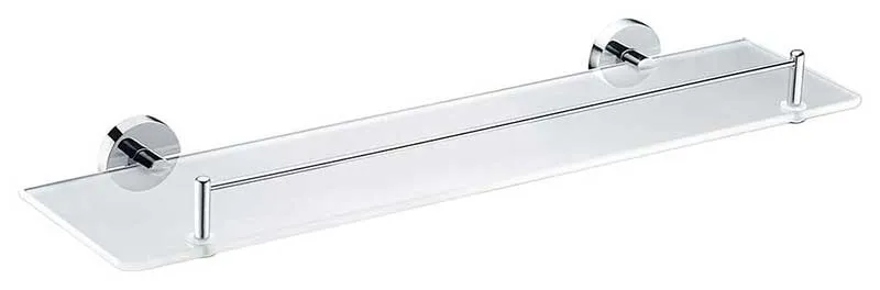 Anzzi Caster Series Glass Shelf in Polished Chrome
