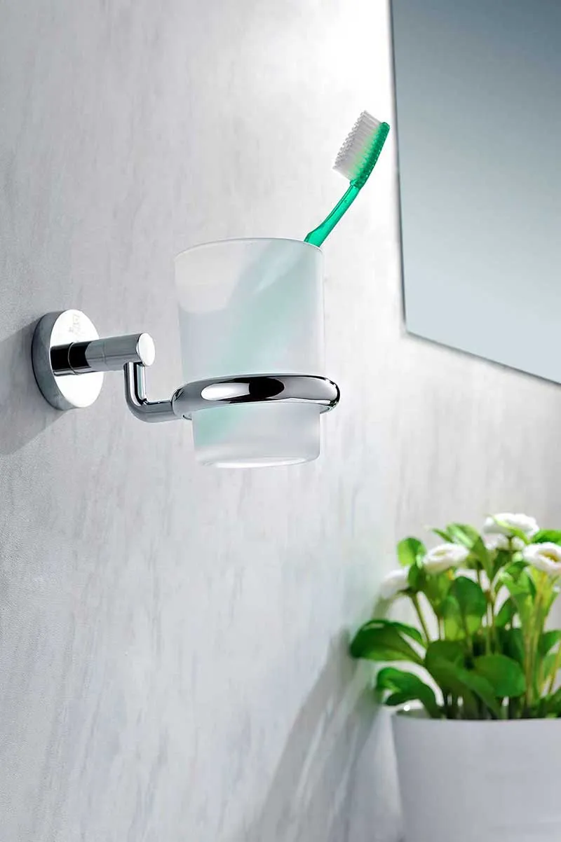 Anzzi Caster Series Toothbrush Holder in Polished Chrome