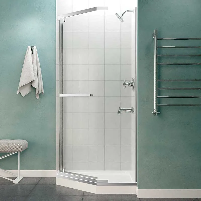 Anzzi Castle Series 49 in. x 72 in. Semi-Frameless Shower Door with TSUNAMI GUARD in Polished Chrome