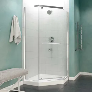 Anzzi Castle Series 49 in. x 72 in. Semi-Frameless Shower Door with TSUNAMI GUARD in Polished Chrome