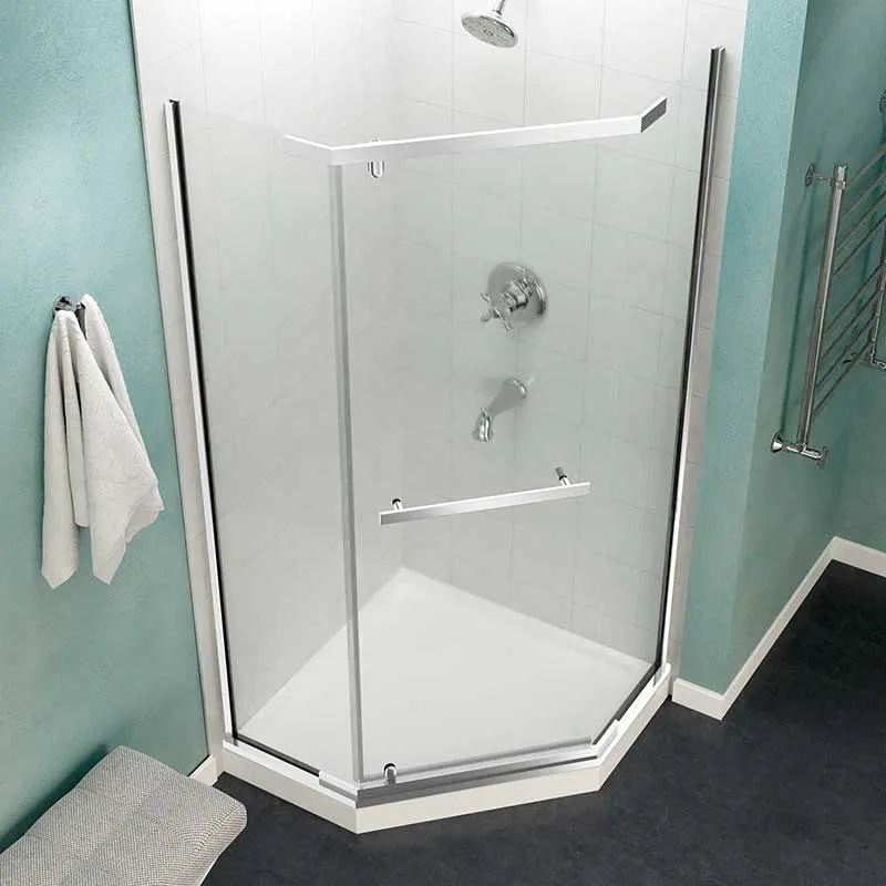Anzzi Castle Series 49 in. x 72 in. Semi-Frameless Shower Door with TSUNAMI GUARD in Polished Chrome