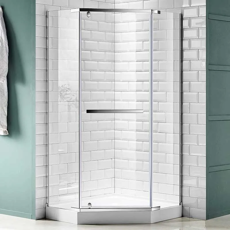 Anzzi Castle Series 49 in. x 72 in. Semi-Frameless Shower Door with TSUNAMI GUARD in Polished Chrome