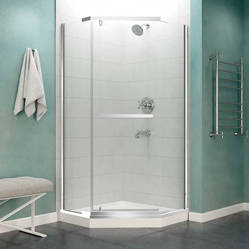 Anzzi Castle Series 49 in. x 72 in. Semi-Frameless Shower Door with TSUNAMI GUARD in Polished Chrome