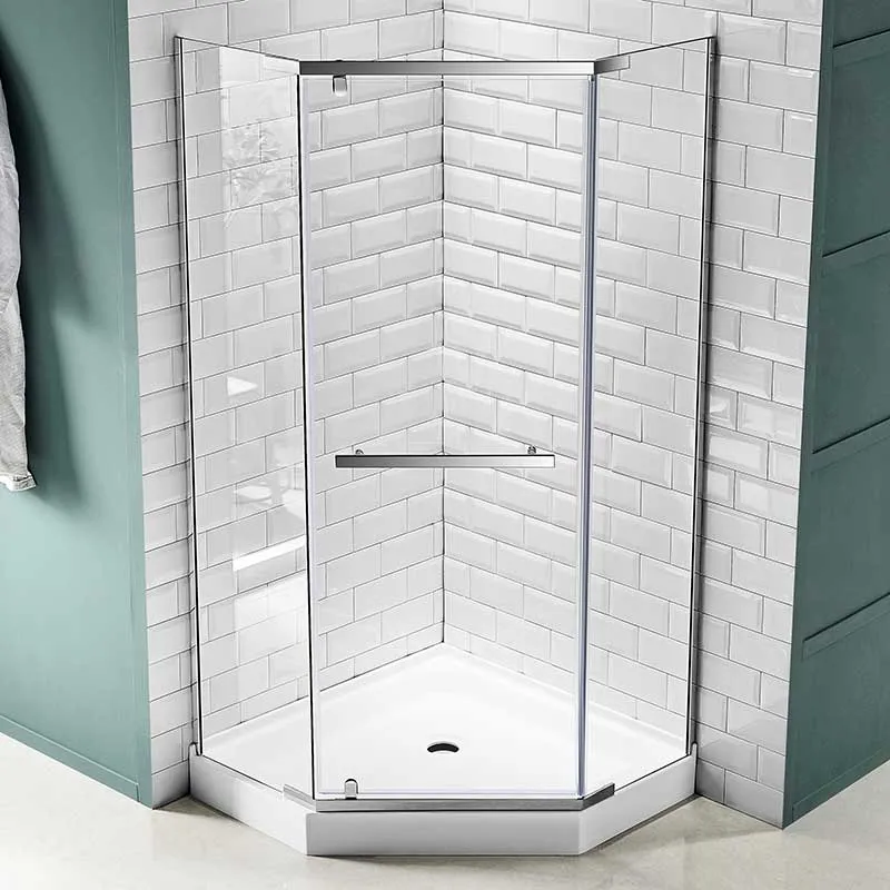 Anzzi Castle Series 49 in. x 72 in. Semi-Frameless Shower Door with TSUNAMI GUARD in Polished Chrome