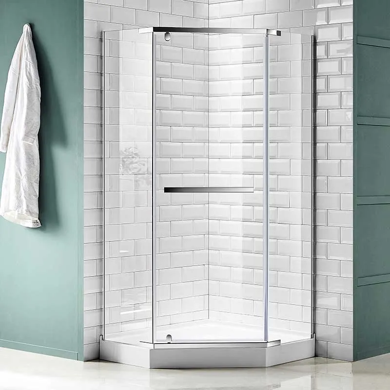 Anzzi Castle Series 49 in. x 72 in. Semi-Frameless Shower Door with TSUNAMI GUARD in Polished Chrome