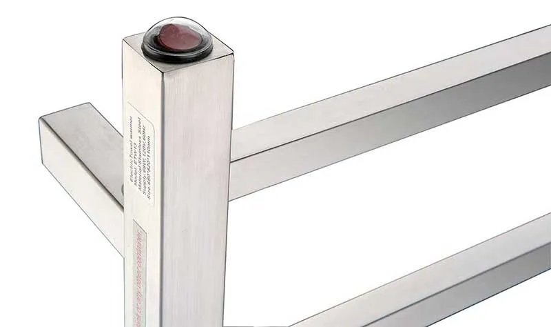 Anzzi Charles Series 6-Bar Stainless Steel Wall Mounted Electric Towel Warmer Rack in Brushed Nickel
