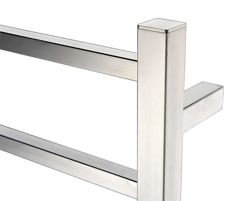 Anzzi Charles Series 6-Bar Stainless Steel Wall Mounted Electric Towel Warmer Rack in Brushed Nickel