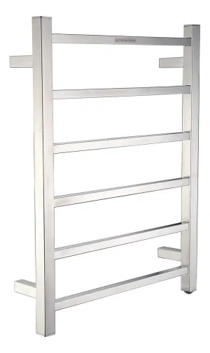 Anzzi Charles Series 6-Bar Stainless Steel Wall Mounted Electric Towel Warmer Rack in Brushed Nickel
