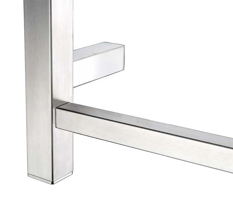 Anzzi Charles Series 6-Bar Stainless Steel Wall Mounted Electric Towel Warmer Rack in Brushed Nickel