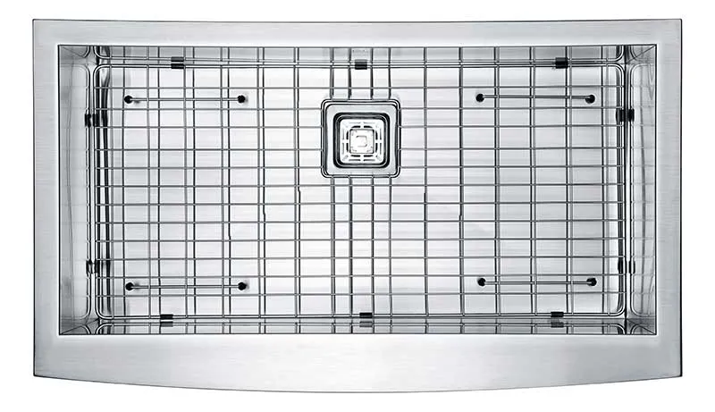 Anzzi Elysian Farmhouse 36 in. Single Bowl Kitchen Sink with Faucet in Polished Chrome