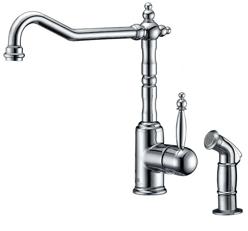 Anzzi Elysian Farmhouse 36 in. Single Bowl Kitchen Sink with Faucet in Polished Chrome