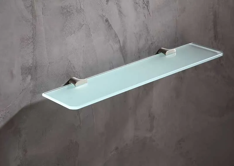 Anzzi Essence Series Glass Shelf in Brushed Nickel