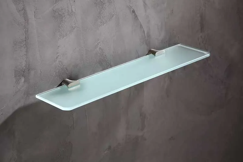 Anzzi Essence Series Glass Shelf in Brushed Nickel