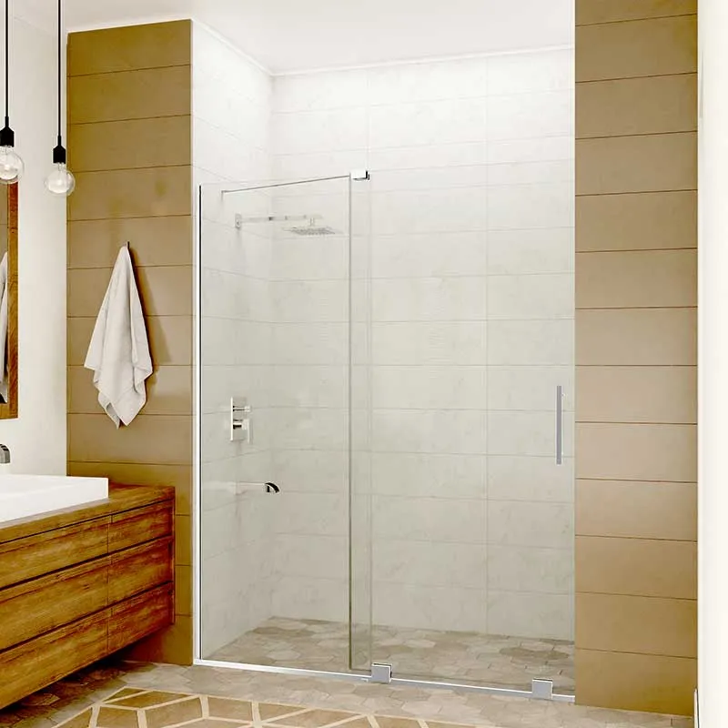 Anzzi Longboat Series 60 in. x 76 in. Semi-Frameless Shower Door with TSUNAMI GUARD in Polished Chrome