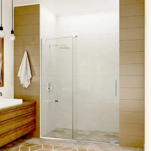 Anzzi Longboat Series 60 in. x 76 in. Semi-Frameless Shower Door with TSUNAMI GUARD in Polished Chrome