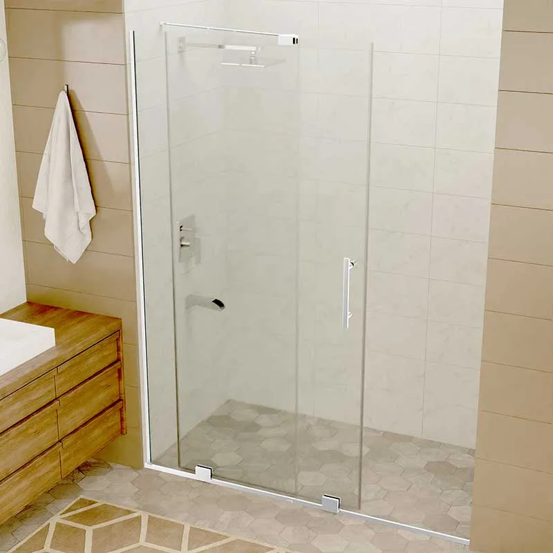 Anzzi Longboat Series 60 in. x 76 in. Semi-Frameless Shower Door with TSUNAMI GUARD in Polished Chrome
