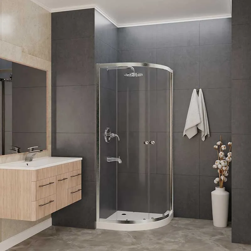 Anzzi Mare 35 in. x 76 in. Framed Shower Enclosure with TSUNAMI GUARD in Brushed Nickel