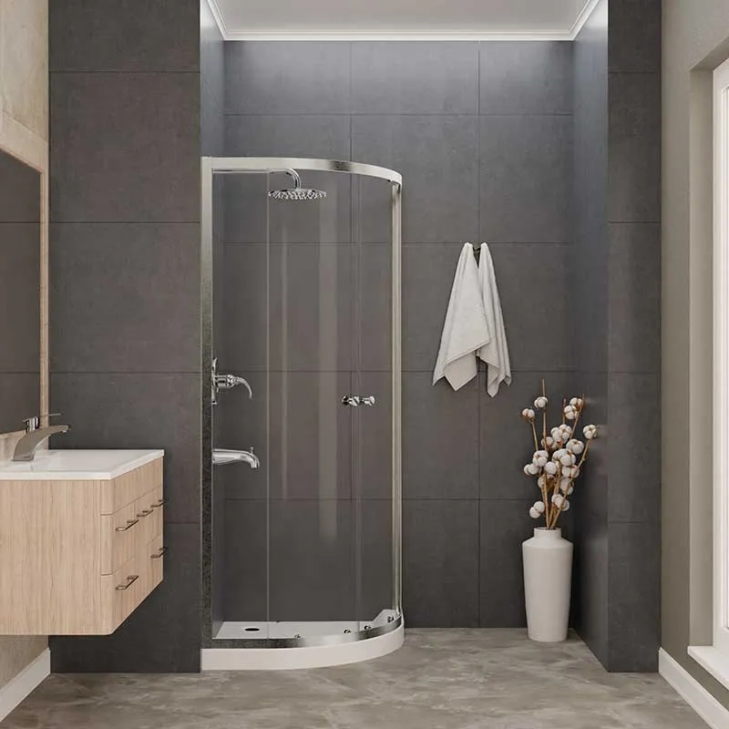 Anzzi Mare 35 in. x 76 in. Framed Shower Enclosure with TSUNAMI GUARD in Brushed Nickel