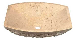 Anzzi Stoic Basin Vessel Sink in Classic Cream Marble
