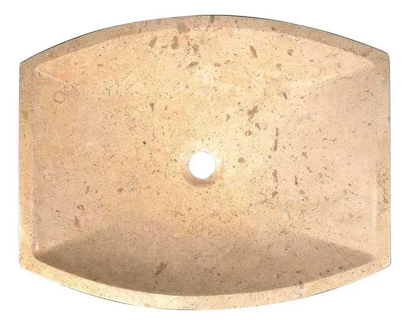 Anzzi Stoic Basin Vessel Sink in Classic Cream Marble